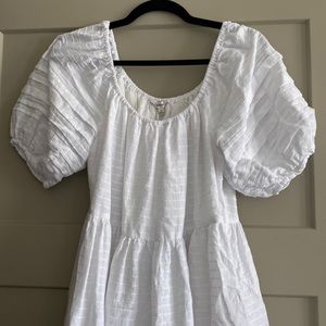 Madewell M midi white dress never worn